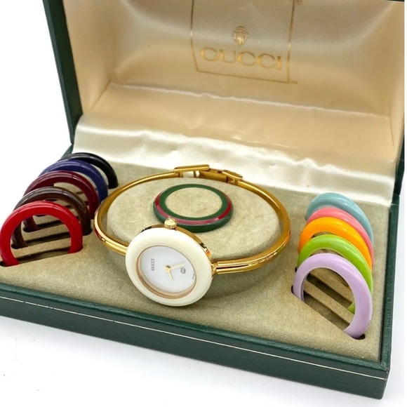Gucci Luxury Vintage Pristine Watch Set 14k Gold plated - Picture 2 of 5